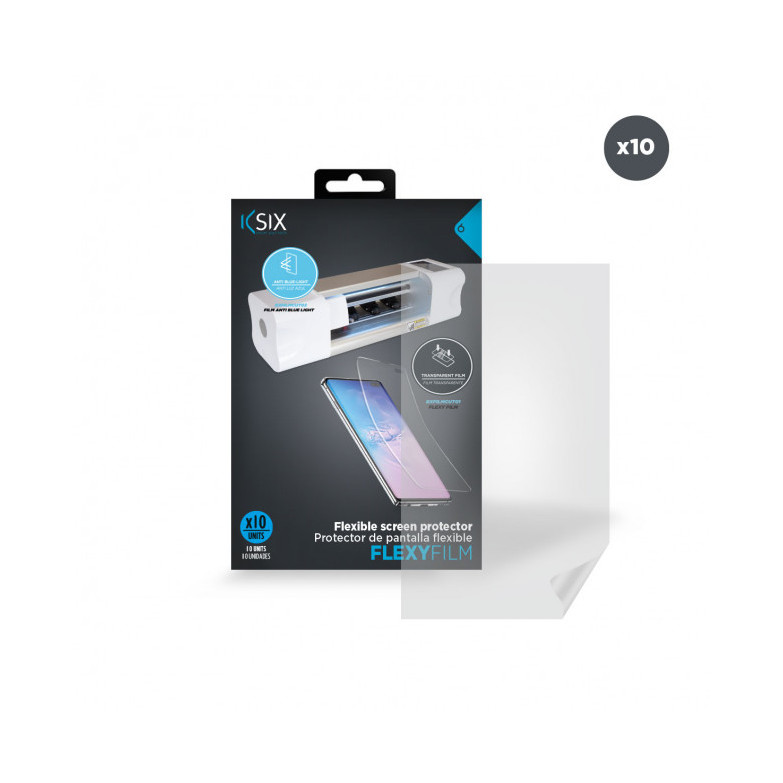 Pack de 10 láminas plotter Ksix Antiblue Light, anti fatiga visual, protectores de pantalla TPU, código de recarga
