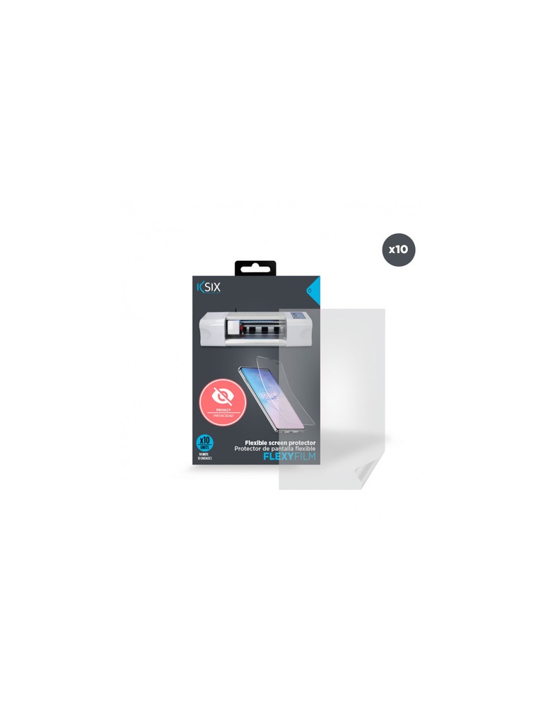 Pack de 10 láminas plotter Ksix con filtro Privacy, protectores de pantalla TPU, código de recarga