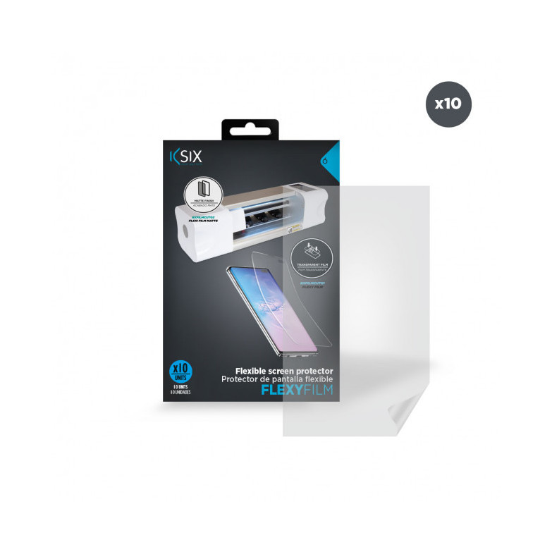 Pack de 10 láminas plotter Ksix Mate, protectores de pantalla TPU, código de recarga