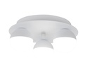 PLAFON DECORATIVO 25cms CON 3 LED DE  5W, ALUMINIO COLOR BLANCO Y ACRILICO CON TEMPERATURA DE LUZ DIMMABLE