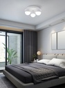 PLAFON DECORATIVO 25cms CON 3 LED DE  5W, ALUMINIO COLOR BLANCO Y ACRILICO CON TEMPERATURA DE LUZ DIMMABLE