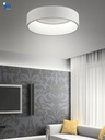 PLAFON DE TECHO 45cms LED 32 W, ALUMINIO COLOR BLANCO CON DE LUZ CALIDA