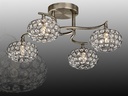 PLAFON COLOR DORADO DE 4 LUCES ,  COMPATIBLES CON BOMBILLA LED DE BASE G9, ALTURA 20CM, DIAMETRO 48CM