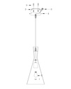 LAMPARA COLGANTE  ALTURA MAXIMA 130CM NEGRA INTERIOR DORADO DE 1 LUZ COMPATIBLE CON CUALQUIER BOMBILLA LED DE BASE E27,