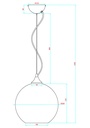 LAMPARA COLGANTE BASE COLOR CROMO  Y PANTALLA NACAR DE 1 BOMBILLA LED DE BASE E27, TOTAL ALTURA REGULABLE 125CM, DIAMETRO 30CM