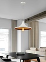 LAMPARA COLGANTE BLANCA INTERIOR DORADO ALTURA 120CM DE 1 LUZ COMPATIBLE CON CUALQUIER BOMBILLA LED DE BASE E27