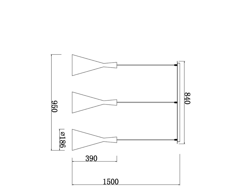LAMPARA COLGANTE BLANCA INTERIOR DORADO ALTURA TOTAL 130CM DE 3 LUCES COMPATIBLES CON CUALQUIER BOMBILLA LED DE BASE E27