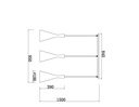 LAMPARA COLGANTE BLANCA INTERIOR DORADO ALTURA TOTAL 130CM DE 3 LUCES COMPATIBLES CON CUALQUIER BOMBILLA LED DE BASE E27