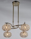 LAMPARA COLGANTE COLOR CUERO DE 4 LUCES ,  COMPATIBLES CON BOMBILLA LED DE BASE G9, ALTURA DE 30 A 90CM, DIAMETRO 48CM