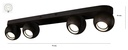 LAMPARA COLGANTE COLOR NEGRO DE 4 LUZ ORIENTABLE COMPATIBLE CON CUALQUIER BOMBILLA LED GU10,