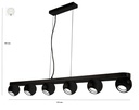 LAMPARA COLGANTE COLOR NEGRO DE 6 LUZ ORIENTABLE COMPATIBLE CON CUALQUIER BOMBILLA LED GU10,