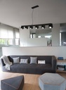 LAMPARA COLGANTE COLOR NEGRO DE 6 LUZ ORIENTABLE COMPATIBLE CON CUALQUIER BOMBILLA LED GU10,