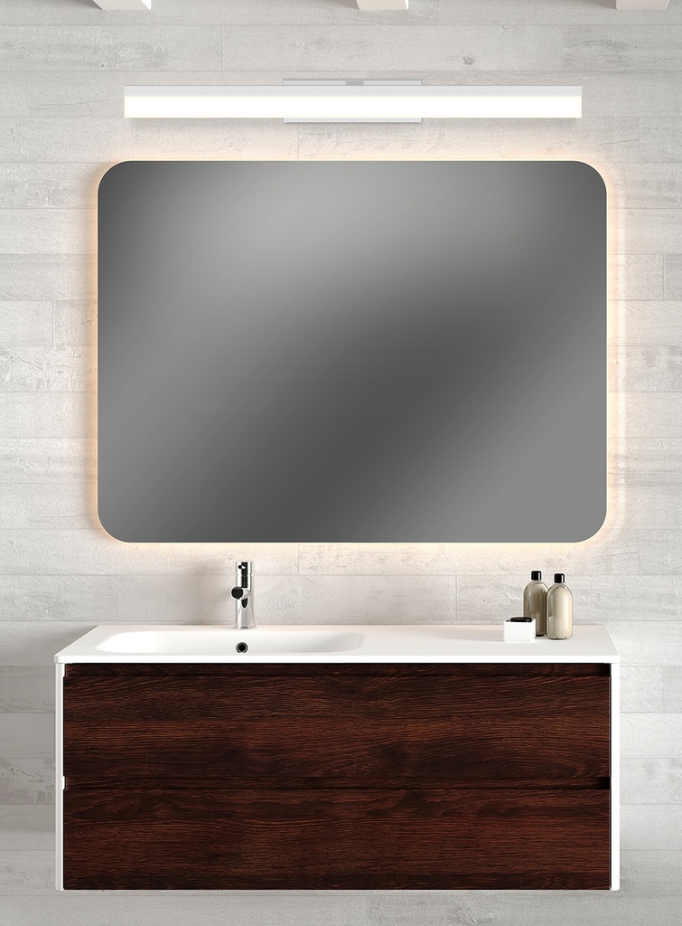 LAMPARA APLIQUE CUARTO DE BAÑO LED 12 W, ALUMINIO COLOR BLANCO CON TEMPERATURA DE LUZ CALIDA 3000K. 58X13X7