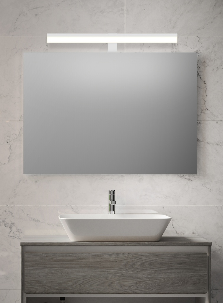 LAMPARA APLIQUE CUARTO DE BAÑO LED 16 W, ALUMINIO COLOR BLANCO CON TEMPERATURA DE LUZ CALIDA 3000K. 78X13X7
