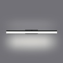 LAMPARA APLIQUE CUARTO DE BAÑO LED 16 W, ALUMINIO COLOR NEGRO CON TEMPERATURA DE LUZ CALIDA 3000K .78X13X7