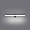 LAMPARA APLIQUE CUARTO DE BAÑO LED 16 W, ALUMINIO COLOR NEGRO CON TEMPERATURA DE LUZ CALIDA 3000K. 78X13X7
