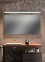 LAMPARA APLIQUE CUARTO DE BAÑO LED 19 W, ALUMINIO COLOR NEGRO CON TEMPERATURA DE LUZ CALIDA 3000K .97X13X7