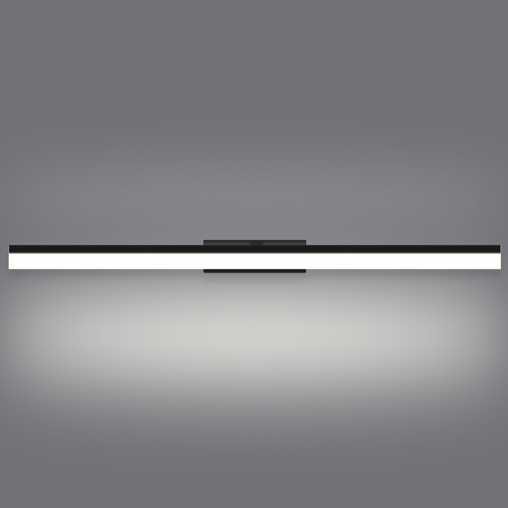 LAMPARA APLIQUE CUARTO DE BAÑO LED 19 W, ALUMINIO COLOR NEGRO CON TEMPERATURA DE LUZ CALIDA 3000K .97X13X7