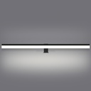 LAMPARA APLIQUE CUARTO DE BAÑO LED 19 W, ALUMINIO COLOR NEGRO CON TEMPERATURA DE LUZ CALIDA 3000K. 97X13X7