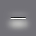 LAMPARA APLIQUE CUARTO DE BAÑO LED 7 W, ALUMINIO COLOR NEGRO CON TEMPERATURA DE LUZ CALIDA 3000K. 36X12X6