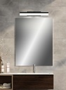 LAMPARA APLIQUE CUARTO DE BAÑO LED 7 W, ALUMINIO COLOR NEGRO CON TEMPERATURA DE LUZ CALIDA 3000K. 36X12X6