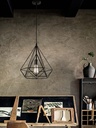 LAMPARA COLGANTE NEGRA ALTURA MAXIMA 150CM, DIAMETRO 37CM DE 1 LUZ COMPATIBLE CON CUALQUIER BOMBILLA LED DE BASE E27,