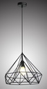 LAMPARA COLGANTE NEGRA ALTURA MAXIMA 150CM, DIAMETRO 37CM DE 1 LUZ COMPATIBLE CON CUALQUIER BOMBILLA LED DE BASE E27,