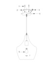 LAMPARA COLGANTE NEGRA INTERIOR DORADO ALTURA 130CM DE 1 LUZ COMPATIBLE CON CUALQUIER BOMBILLA LED DE BASE E27