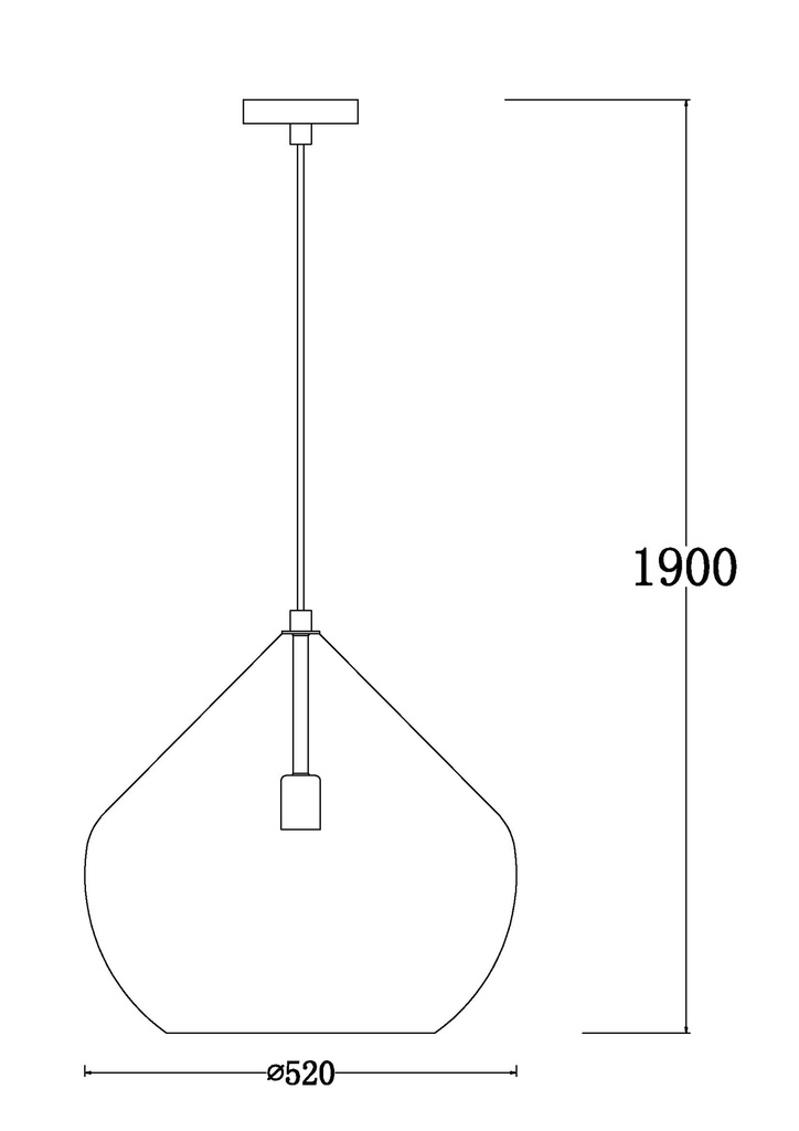 LAMPARA COLGANTE NEGRA INTERIOR DORADO ALTURA 150CM CUERPO 52CM DE 1 LUZ COMPATIBLE CON CUALQUIER BOMBILLA LED DE BASE E27