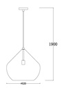 LAMPARA COLGANTE NEGRA INTERIOR DORADO ALTURA 150CM CUERPO 52CM DE 1 LUZ COMPATIBLE CON CUALQUIER BOMBILLA LED DE BASE E27