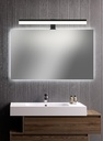 Lampara APLIQUE CUARTO DE BAÑO LED 12 W, ALUMINIO COLOR NEGRO CON TEMPERATURA DE LUZ CALIDA 3000K .58X13X7