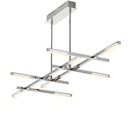 LAMPARA DE TECHO LED 36 W, ALUMINIO COLOR CROMO CON TEMPERATURA DE LUZ CALIDA 2700K, TAMAÑO 120cms.,  TUBOS EXTENSIBLES 32CM A 34CM