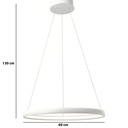 LAMPARA DE TECHO LED 29 W, ARO EN ALUMINIO COLOR BLANCO CON TEMPERATURA DE LUZ INTERMEDIA 4000K, ALTURA MAXIMA 130CM, 60CM DIAMETRO