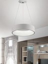 LAMPARA DE TECHO COLGANTE 45cms LED 32 W, ALUMINIO COLOR BLANCO CON LUZ CALIDA