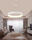 LAMPARA DE TECHO COLGANTE 60cms LED 32 W, ALUMINIO COLOR BLANCO CON LUZ CALIDA