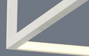 LAMPARA DE TECHO DECORATIVA, 44cms LED 53 W, ALUMINIO COLOR BLANCO CON TEMPERATURA DE LUZ MEDIA 4000K