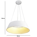 LAMPARA DE TECHO DECORATIVA, 45cms LED 36 W, ALUMINIO COLOR BLANCO CON TEMPERATURA DE LUZ INTERMEDIA 4000K