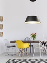 LAMPARA DE TECHO DECORATIVA, 45cms LED 36 W, ALUMINIO COLOR NEGRO CON TEMPERATURA DE LUZ INTERMEDIA 4000K
