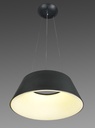 LAMPARA DE TECHO DECORATIVA, 45cms LED 36 W, ALUMINIO COLOR NEGRO CON TEMPERATURA DE LUZ INTERMEDIA 4000K