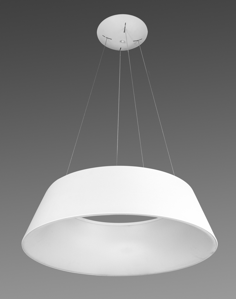 LAMPARA DE TECHO DECORATIVA, 60cms LED 36 W, ALUMINIO COLOR BLANCO CON TEMPERATURA DE LUZ INTERMEDIA 4000K