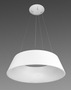 LAMPARA DE TECHO DECORATIVA, 60cms LED 36 W, ALUMINIO COLOR BLANCO CON TEMPERATURA DE LUZ INTERMEDIA 4000K