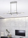 LAMPARA DE TECHO LED 27 W, ALUMINIO COLOR CROMO CON LUZ CALIDA 2700K, TAMAÑO 90CM, EXTENSIBLE DE 32 A 34CM