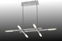 LAMPARA DE TECHO LED 27 W, ALUMINIO COLOR CROMO CON LUZ CALIDA 2700K, TAMAÑO 90CM, EXTENSIBLE DE 32 A 34CM