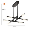 LAMPARA DE TECHO LED 27 W, ALUMINIO COLOR NEGRO CON LUZ CALIDA 2700K, TAMAÑO 90CM, EXTENSIBLE DE 32 A 34CM