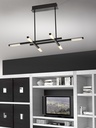 LAMPARA DE TECHO LED 27 W, ALUMINIO COLOR NEGRO CON LUZ CALIDA 2700K, TAMAÑO 90CM, EXTENSIBLE DE 32 A 34CM