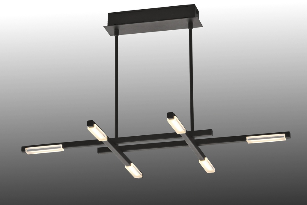 LAMPARA DE TECHO LED 27 W, ALUMINIO COLOR NEGRO CON LUZ CALIDA 2700K, TAMAÑO 90CM, EXTENSIBLE DE 32 A 34CM