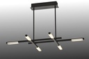 LAMPARA DE TECHO LED 27 W, ALUMINIO COLOR NEGRO CON LUZ CALIDA 2700K, TAMAÑO 90CM, EXTENSIBLE DE 32 A 34CM
