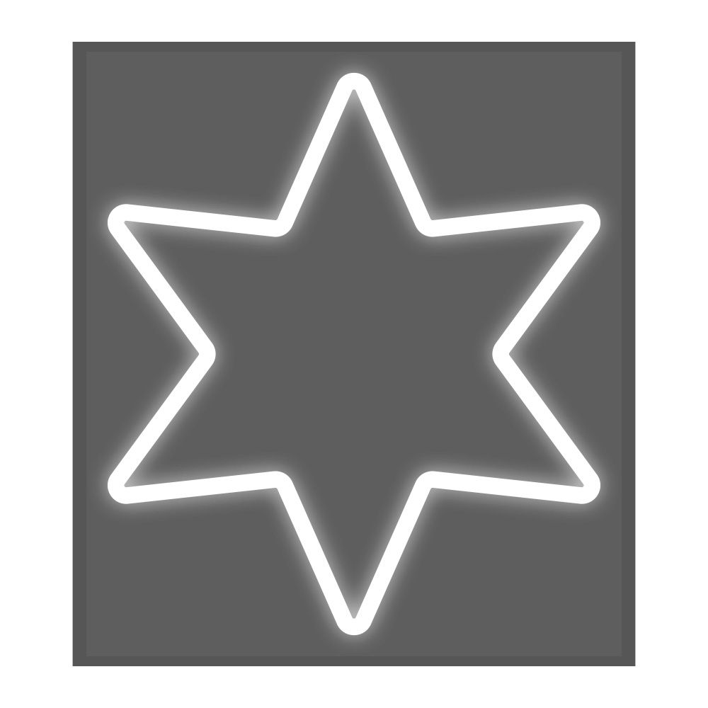 FIGURA ESTRELLA FLEXILED 46x55,5cm BLANCA