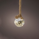 BOMBILLA CRISTAL 30 MICROLEDS CON CUERDA LUZ BLANCO CALIDO 30 lm Ø14x80cm