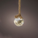BOMBILLA CRISTAL 40 MICROLEDS CON CUERDA LUZ BLANCO CALIDO 40 lm  Ø20x80cm